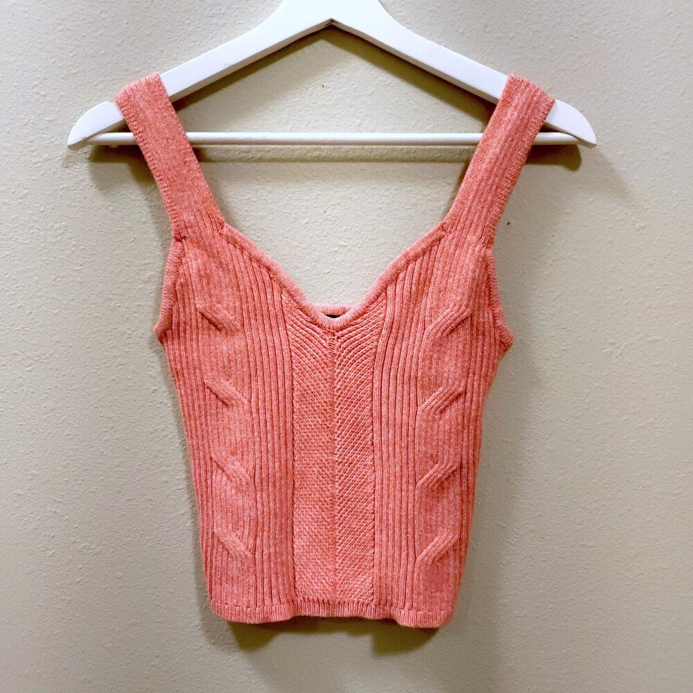 Express Cable Knit V Neck Tank